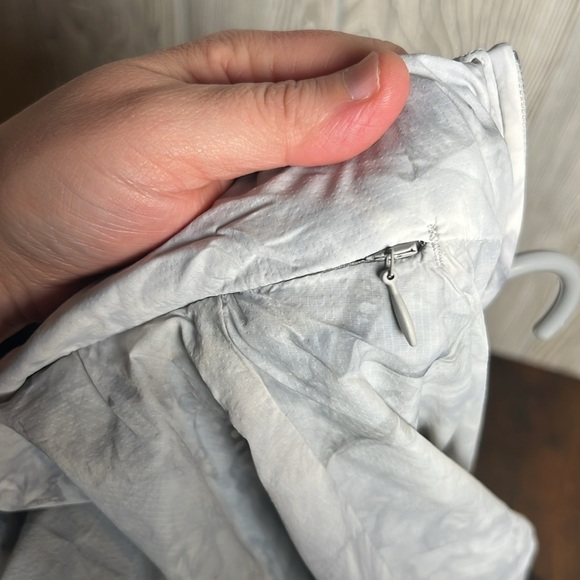 women's M adidas hooded jacket medium full zip windbreaker acid wash - Picture 4 of 6